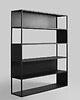 regały i półki Metalowy regał HYLLER SIDE 150x180 - czarny loftowy 2