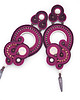kolczyki soutache Eleganckie kolczyki w kolorze burgundowym 3
