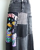 spódnice maxi Długa czarna spódnica denim r.38 1