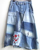 spódnice maxi Patchworkowa spódnica jeans r.46 6