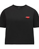 t-shirt damskie T-shirt Crop-Voila Czarny Usta 2