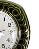 zegary Ceramiczny, zielony zegar ścienny Weimar, Niemcy (NRD)  2