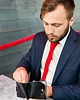 portfele męskie MODNY SKÓRZANY MAŁY PORTFEL MĘSKI Z ZAPINKĄ CZARNY PAOLO PERUZZI 018-PP-BL 5