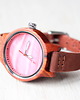 zegarki damskie Damski drewniany zegarek RAINBOW RED 3