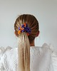 gumki do włosów Gumka jedwabna, scrunchie, frotka fioletowa koniczyna MIDI 2
