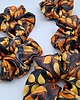 gumki do włosów Scrunchie złote liście 2