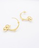 kolczyki pozłacane SPHERE semi / gold earrings 7