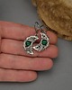 kolczyki wire wrapping Kolczyki księżyce zielony onyks wire wrapping 3