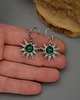 kolczyki wire wrapping Kolczyki słońce zielony onyks wire wrapping słoneczka 2