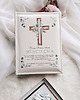 komunia - pozostałe Pamiątka komunijna album Krzyż z dedykacją, prezent komunijny dla chłopca 1