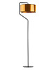 lampy podłogowe Miedziano-czarna lampa stojąca do salonu z miedzianym kloszem TESALLIA MIRROR 3