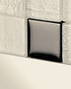 lustra stojące i wiszące Lustro białe kwadrat, lustro ścienne biała rama mozaika szklana, do łazienki 1