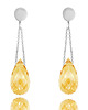 kolczyki z kamieniami Earrings Cytryn Krople złoto 585 1