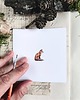 obrazy Malutki lis, ręcznie malowana miniatura akwarela 3
