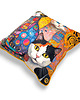 poduszki z grafiką Poduszka dekoracyjna z kotami inspirowana Klimtem 40x40 Tuxedo Cats 1