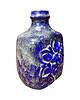wazony Kobaltowy, duży, ceramiczny wazon Strehla Keramik, Niemcy lata 60. 1