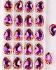 biżuteria różna Tunele do uszu łezki 10-100mm ze szklanym kryształkiem #061 Topaz RB 2