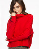 bluza bez kaptura damska Luźna bluza z ozdobnymi szwami biała 4