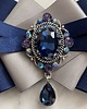 broszki Brosza  z niesamowitym granatowym kryształem    NEW 6