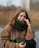 czapki damskie Wełniana czapka i komin- komplet zimowy peruvian WOOLY zielony 3