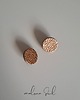 kolczyki - inne GAJA Małe kolczyki koła miedziane metaliczne minimalistyczne  skóra naturalna 1