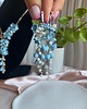 kolczyki z masy plastycznej Kolczyki Niezapominajka kiść handmade 6