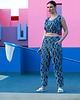 komplety damskie Zestaw crop top i spodnie Blue Cape Town 3