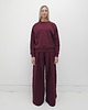 komplety damskie Sarai wygodny komplet bluza i szerokie spodnie z zakładkami Cherry 1