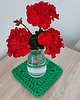 podkładki do kuchni Podkładka szydełkowa pod kubki ze sznurka 16cmx16cm 6