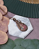 wisiory Miedziany wisiorek wire wrapping z rodonitem #453 3