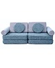 meble do pokoju dziecka Sofa modułowa dla dzieci Playlo Niebieska 3
