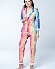 spodnie dresowe damskie Spodnie damskie Vibrant Rainbow proste wielokolorowe z dresówki 1