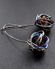 kolczyki wire wrapping tęczowe gniazda  1