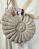 torby na ramię Torba beżowa muszla z sznurka bawełnianego na ramię " Seashell Bag" 2