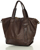 torby na ramię Duża torba shopper A4 z miękkiej włoskiej skóry -brązowa 2