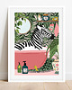 grafiki i ilustracje Plakat Zebra w Tropikalnym Spa 5