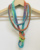 naszyjniki - inne Naszyjnik dzianinowy boho handmade bawełna 3