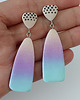 kolczyki z masy plastycznej Pastelowe kolczyki wiszące ombre 2