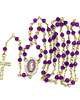 komunia - pozostałe Ręcznie robiony różaniec dla dziewczynki fioletowy złoty 3