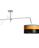 lampy wiszące Czarna lampa sufitowa na regulowanym ramieniu nad stół RIO DUAL 2