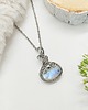 wisiory Naszyjnik Kamień Księżycowy stal chirurgiczna wisiorek handmade wirewrapping 2