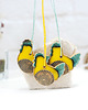 dodatki - różne 3 kurki wielkanocne  - ceramiczne ozdoby wiszące - turkus 6