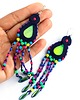 kolczyki soutache Elektro L - neonowe kolczyki, srebro 3