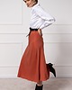 spódnice maxi Lejąca, długa spódnica, RUSTY RED 4