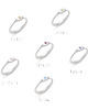 pierścionki srebrne Little GEM / satin silver with gemstone 8