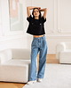 t-shirt damskie T-shirt Crop-Voila Biały Usta 1