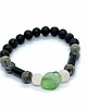 biżuteria męska Bransoleta Męska fluoryt, kwarc różowy, czarny turmalin  Amulet 2