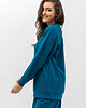 bluza bez kaptura damska Bluza damska raglan basic ,,ADALET" petrol 1