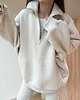 bluza bez kaptura damska Bluza Patchouli zamek light mocca melange 1