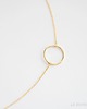 złote naszyjniki 16k Gold Plated Circle Necklace 2